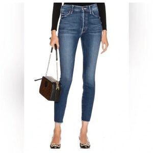 MOTHER Dark Indigo Skinny Jeans
